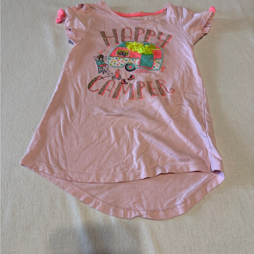 Cynthia Rowley‎ Light Pink 'Happy Camper' Tee